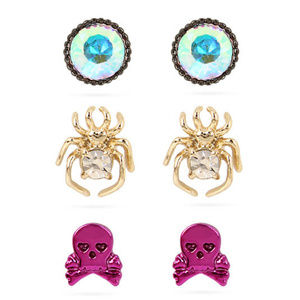 BETSEY JOHNSON CZ Halloween Earrings Set